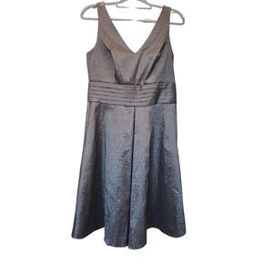 Patra Metallic Gray Midi Dress
